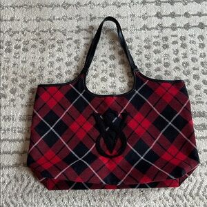 Victoria Secret Red Plaid Tote